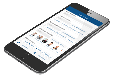 App SocialBOX-App Smartphone liegend - neuer Stream
