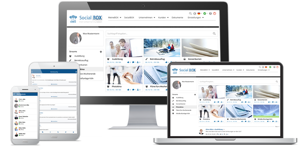 Desktop SocialBOX-App alle Geraete Desktop