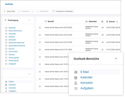 IntranetBOX Module Intranet Social Software Modul E-Mails