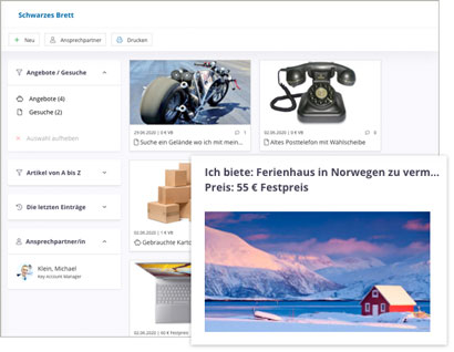 IntranetBOX Module Social Intranet Modul Schwarzes Brett